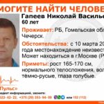 Пропал человек: Гапеев Николай Васильевич